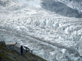 one of the massive glaciers, viewed from the cabin...