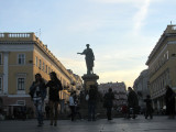 the Duc de Richelieu waves as we start down the steps...