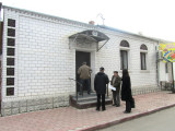 now Mr. Brechman takes us to the town's working synagogue