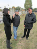 the group discusses the wartime history of the town