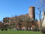 Wawel castle seen from the riverside walk