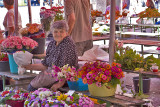 Zagreb market elderly lady