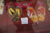 Chocolate sweets that look like flip flops, Beaune, France