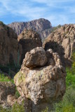 Picketpost Mountain, Magma Ridge, and a rock formation seen from the Cactus Garden