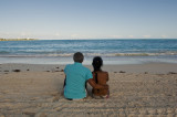 Le soir seuls sur la plage du Sandals