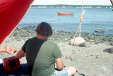 14 Pete on the beach at Middletown, with noose.jpg