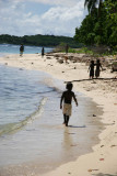 Walking on the beach