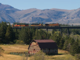 Barn and RR Bridge near Two Medicine River