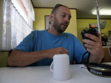 Out to lunch with Ronnie and time to show him a new camera.