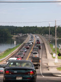 Aug. 22: Wiscasset is busy on the way back. 