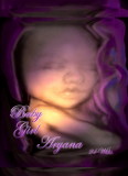 Baby Girl Aryana back of invitation