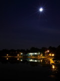 Moon Over Hoyt Lake In Delaware Park