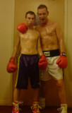 sweaty boxer daddie posing with son bedroom match.jpg