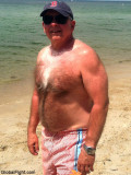 silvery hairychest grandaddy walking beach photos.jpg