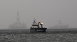 The Kulluk heads back out to sea