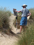 Beach artist at Camber Sands