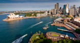 Sydney Opera House, Circular Quay and The Rocks from Sydney Harbour Bridge