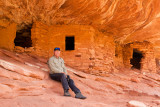 Charlie at House on Fire Ruin - Mule Canyon