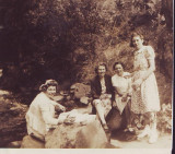 Snobs Creek Group - Grace Mitchell, Jims wife Jean Mitchell, unknown, and Pansy Mitchell
