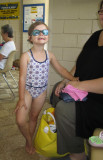 Ella at her first swimming lesson