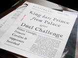 Newspaper display, part of The Kings State Apartments, Kensington Palace
