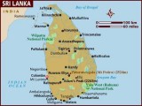 Map of Sri Lanka with the star indicating Columbo.