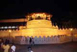 Night view of the stunning 17th century Temple of the Tooth in Kandy.