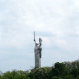 View in the distance from the Lavra of the WW II Monument to the Motherland.