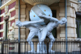 Close-up view of the titans.