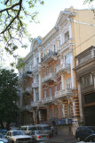 View of a beautiful apartment building in Odessa.