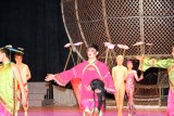 Photos are only allowed at the curtain call of the show.