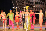 Performers taking their bows at the final curtain call.