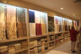 Beautiful silk sheets and tablecloths.