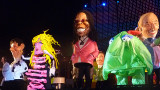 A mannequin of Whoopi Goldberg was in the middle.