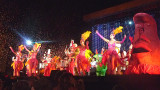 The denouement of the show ended with everyone taking a bow.