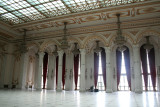 Ballroom of the Parliament with a glass ceiling.