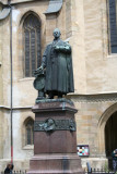 In front of the cathedral is the statue of Georg Daniel Teutsch, Bishop of Sibiu (erected 1899).