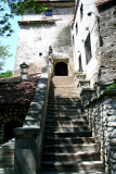 The steep stairs leading up to the entrance of Bran Castle.