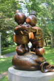 A bronze sculpture by American sculptor Tom Otterness entitled Free Money (2001).