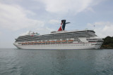 Another view of the Carnival Victory in Castries Harbor in St. Lucia.