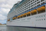 Since it departed from St. Johns Harbour, we passed a lot of cruise ships.