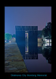 Oklahoma City Bombing Memorial on a misty night (Blue Filter)