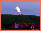 Flaring a gas well by PennVirginia.