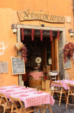 Rome. Trastevere. Against the war and the tourist menu