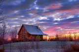 Log House At Sunrise 20111104