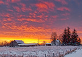 Farm Snowscape At Sunrise 20120128