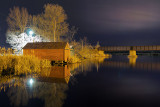 Boathouses At Night 22585