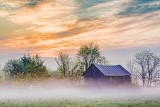 Leaning Barn At Sunrise 20120515