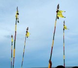 Lord Subramanyams [Murugan`s] spears. Skanda Sashti at Tiruchendur.