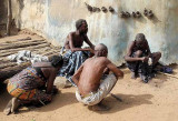 Fetish priest and his assistant during a ritual in Sonyo.